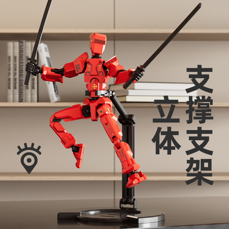 Juguete de modelo multiarticulable multi-mórfico transfronterizo ángel articulado humano descomprimido robot de quinta generación