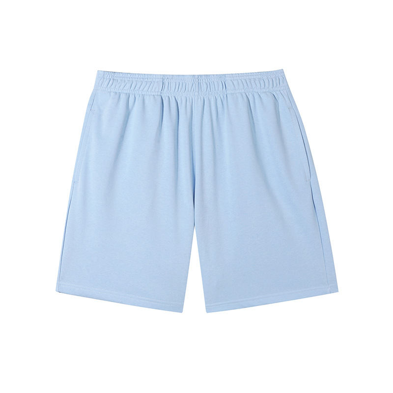 Pantalones deportivos americanos de cinco puntos de color caramelo de felpa, pantalones cortos de hombre sueltos casuales de moda, personalización de ropa exterior de verano de algodón puro