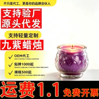 【九紫开运灯】紫色酥油灯蜡烛招财2026新品莲花灯供佛九紫离火烛