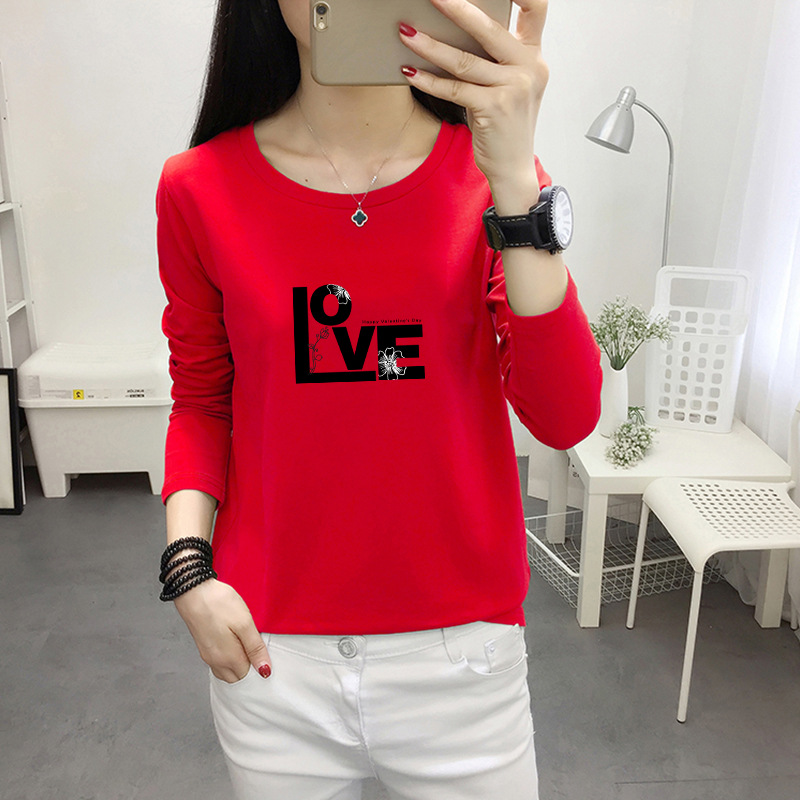 Brand base body-friendly long-sleeve with a round collar