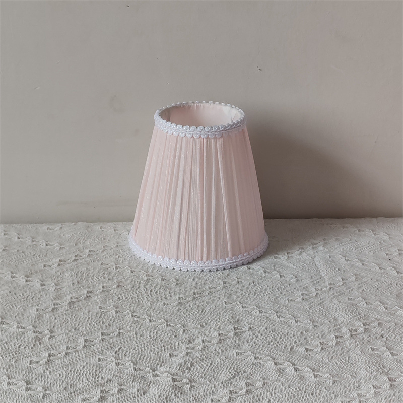 Cruz-frontera Rosa princesa seda arruga tela hecha a mano pantalla redonda anti-piercing ojo shading lámpara de mesa lámpara de pared Accesorios
