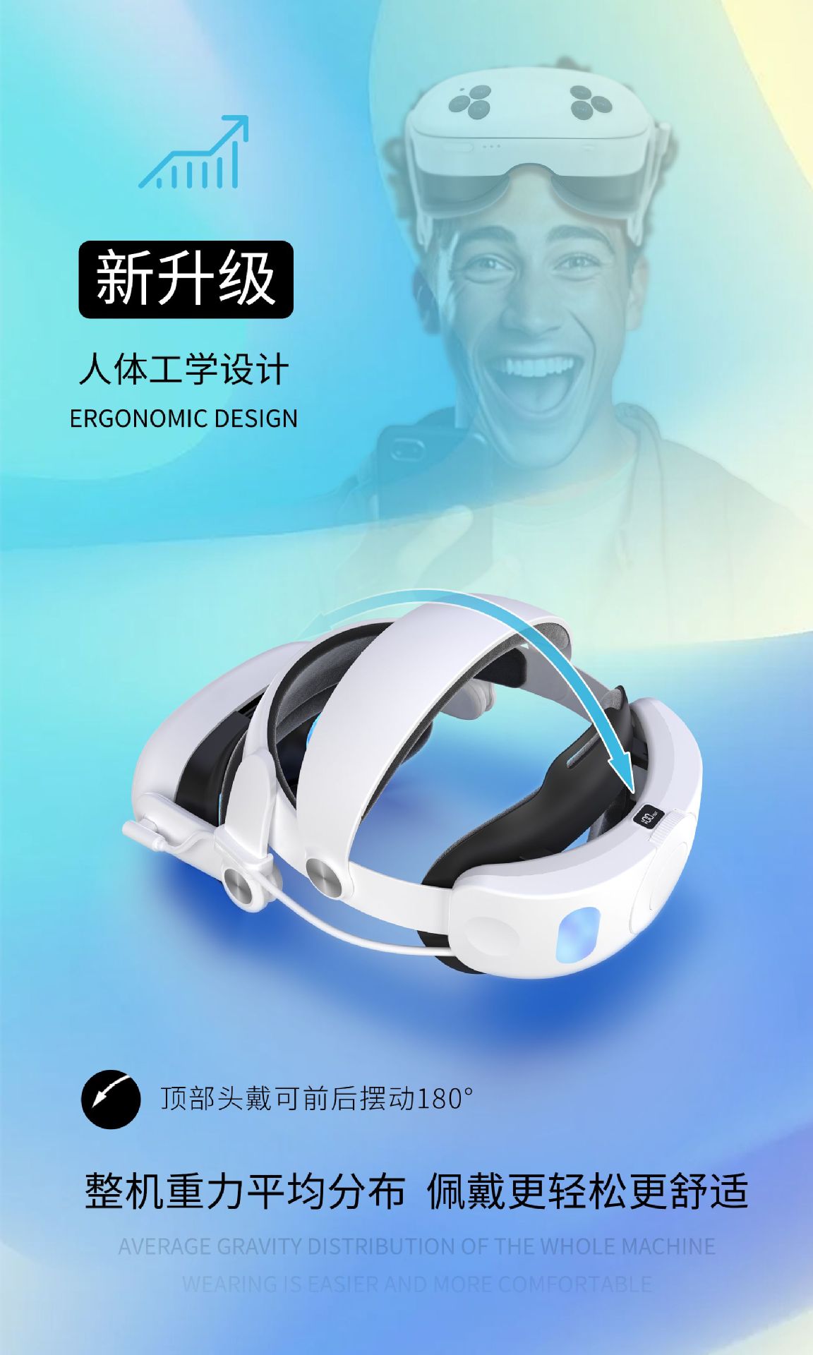 Meta quest3s headsets with a 10,000mah battery, quest3 charging headsets, power banks, weight reduction VR accessories details Picture