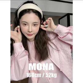 新品MONA网红同款棉花珍珠耳钉 简洁不失大方时尚款棉花珠耳饰
