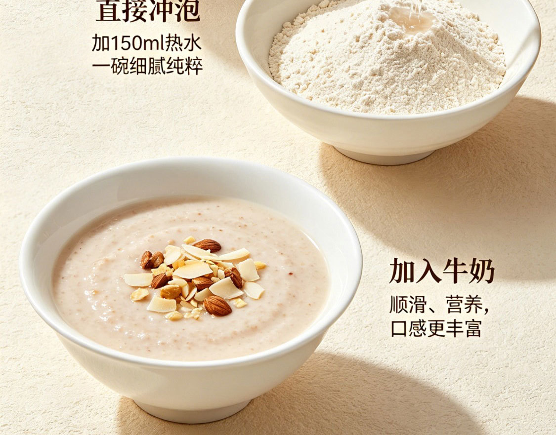 Lion's Mane Yam Oat Powder Meal Replacement Breakfast Powder 350g OEM Customization details