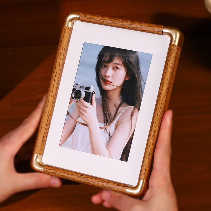 Chinese-Style Walnut Photo Frame Empty Frame Display Calligraphy Picture Frame High-End 6-Inch 7-Inch 8-Inch 8inch Photo Frame