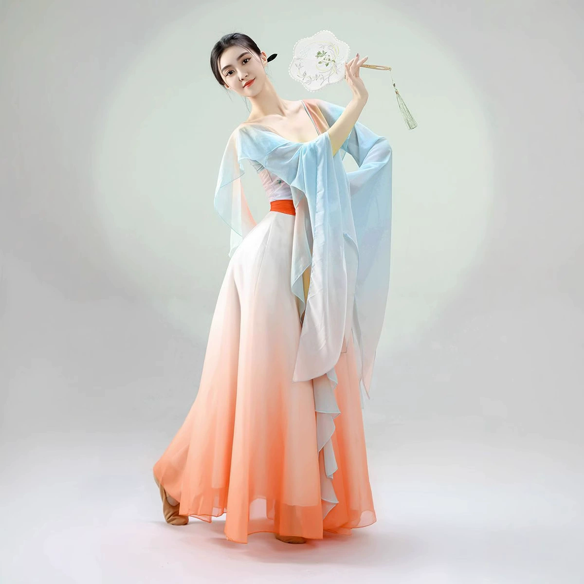 Классическая одежда для танцев Хань и Тан, одежда из супер феерической марли в древнем стиле, любовь дочери Ся Хуэя, элегантная одежда для выступлений в одном стиле и одежда для практики рифмы.