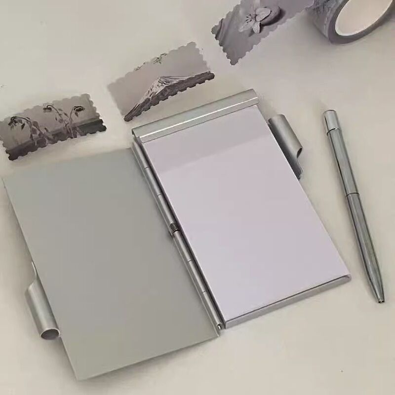Portable Notebook, Niche Small-Sized Mini Notepad, Aluminum Alloy Pocket Notebook, Blank, Compact, Lightweight Notebook