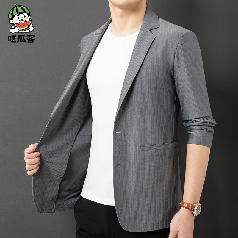 2024 summer morning and evening wear new men's suit slim fashion good fashion suit jacket a generation of hair