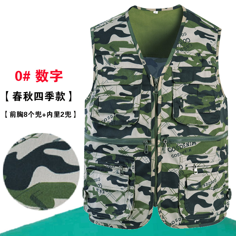 gris verano chaleco de malla delgado de bolsillo de mediana edad chaleco de hombro fotografía de pesca impresión a medida l