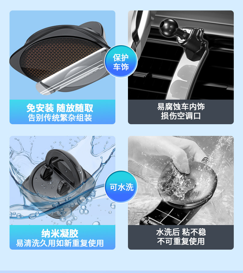 Car Mobile Phone Holder Wholesale Car Dashboard Navigation Mobile Phone Holder Advanced Anti-Slip Pad Mobile Phone Holder