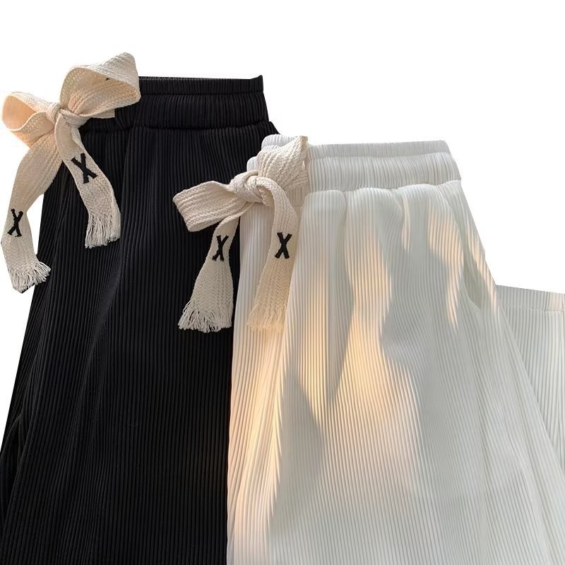 Herren-Hose aus Eisseide mit weitem Bein, sommerlicher, fließender und lässiger Stil, bequeme High-Street-Hose, lockere Passform, trendige Neuheit_voghion.com
