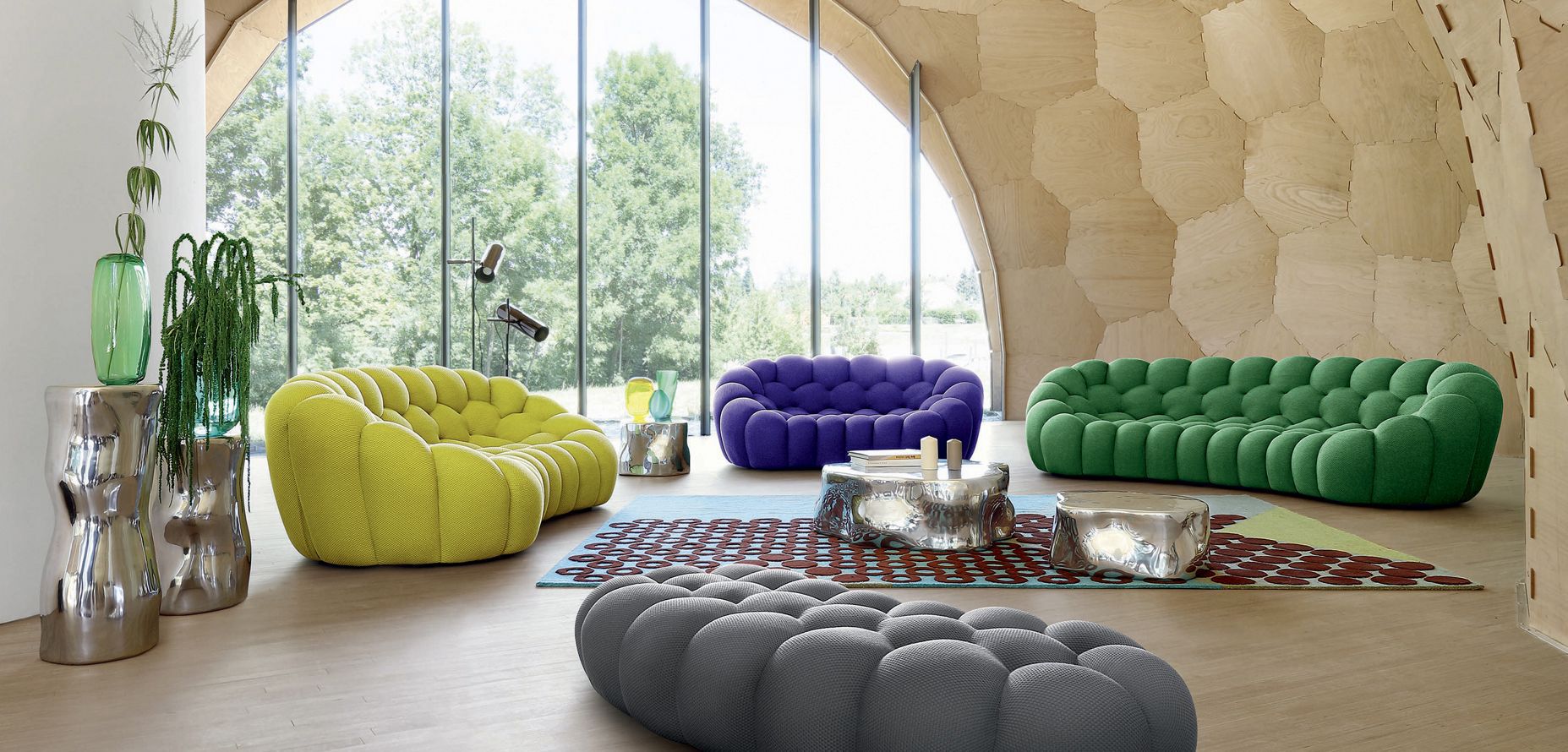 Bubble Sofa, Expressionist Space Designer Furniture Star Collaboration Sofa, Xiaohongshu Arcuate Honeycomb Sofa