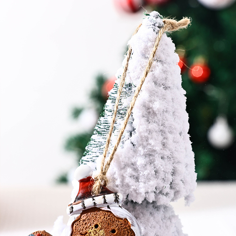 50g Weight pendant Home Textiles & Decor Type Hanging Ornaments Event & Party Supplies 1 Piece Quantity Party, Festival Occasion Resin Material Christmas Festival Gingerbread Pattern Cute Style Christmas Cute Gingerbread Resin Party Festival Hanging Ornaments 12