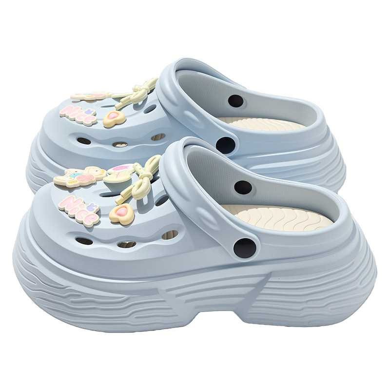 Top Quality Thick-Soled Summer New EVA Clogs, Height-Enhancing, Slip-Resistant, Odor-Resistant Beach Clogs For Women_voghion.com