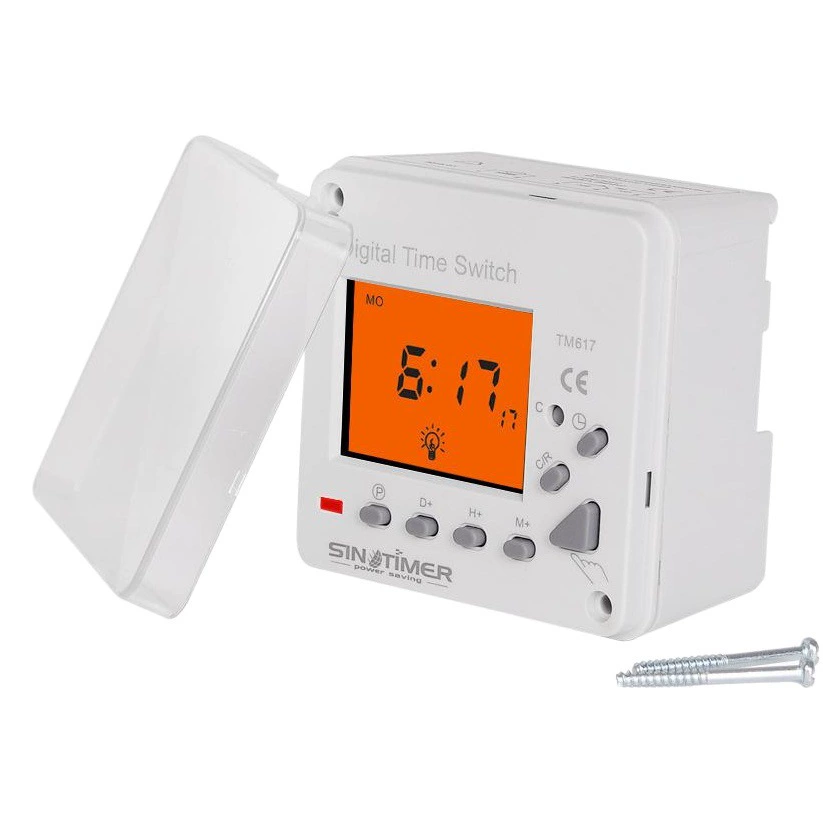 TM617-2 умная подсветка большой экран переключатель контроля времени установка панели таймера установка направляющей Универсальный 220 В