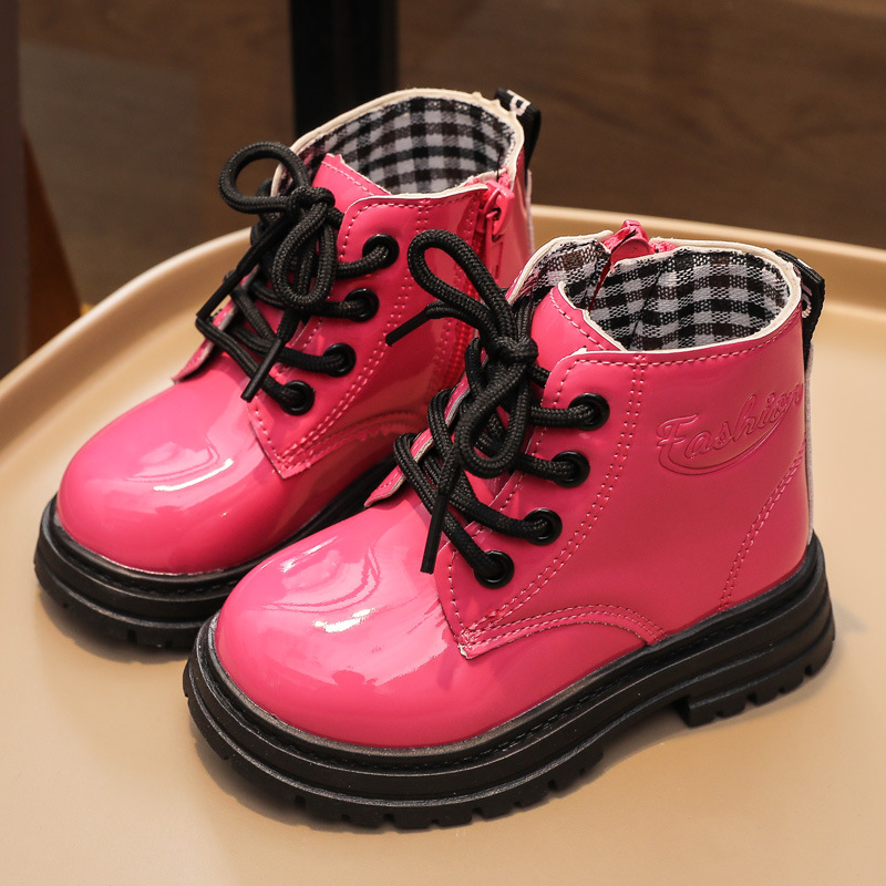 Children's Martin 2024 new girls' autumn and winter short British style boys' single boots_voghion.com