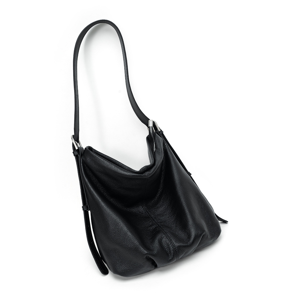 2026 New Arrival Women's Shoulder Bag Genuine Top Grain Cowhide Leather Tote Bag Large Capacity Minimalist Casual European And American Style - Thumbnail 5