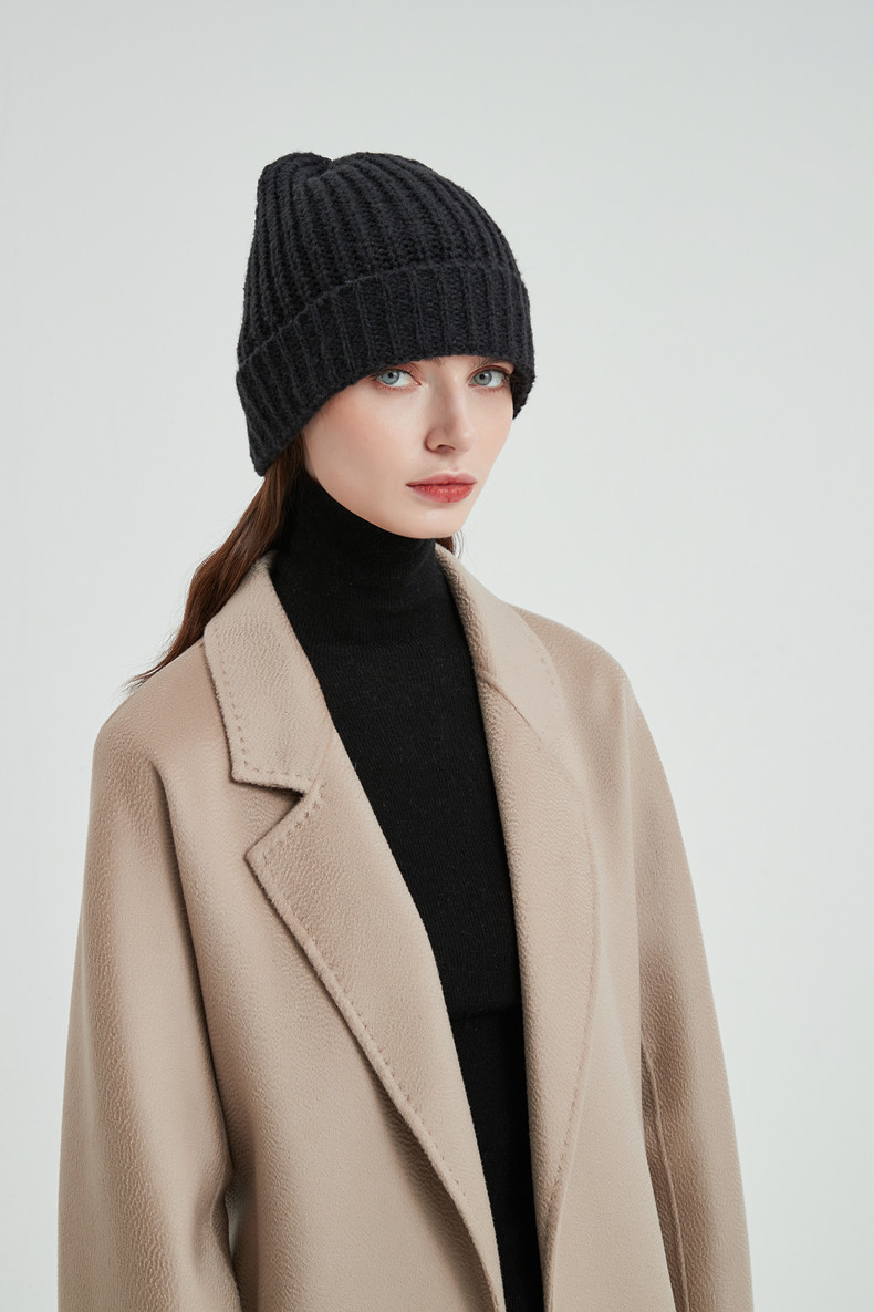 Unisex Hat European acrylic solid color knitted wool hat_voghion.com