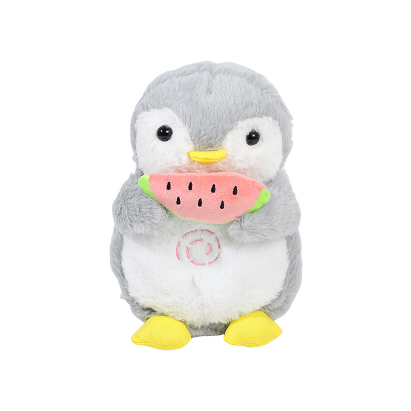 国境を越えた新しい製品は光って呼吸しますぬいぐるみペンギンスイカかわいい洗えるソフトシミュレーションギフト人形|undefined