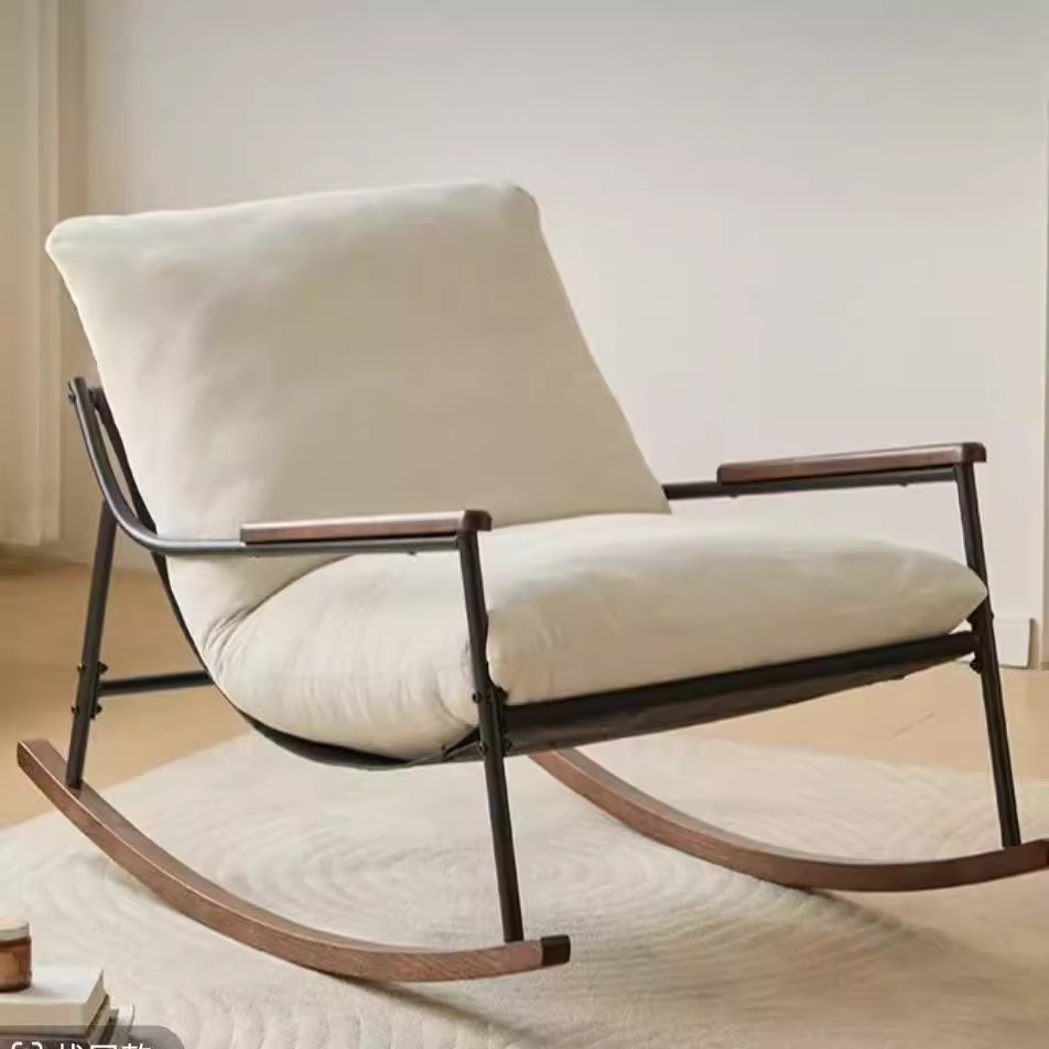 Silla de mecedora de sofá perezoso, silla de almuerzo de balcón para acostarse y dormir, sala de estar doméstica, cómodo sofá de ocio para adultos