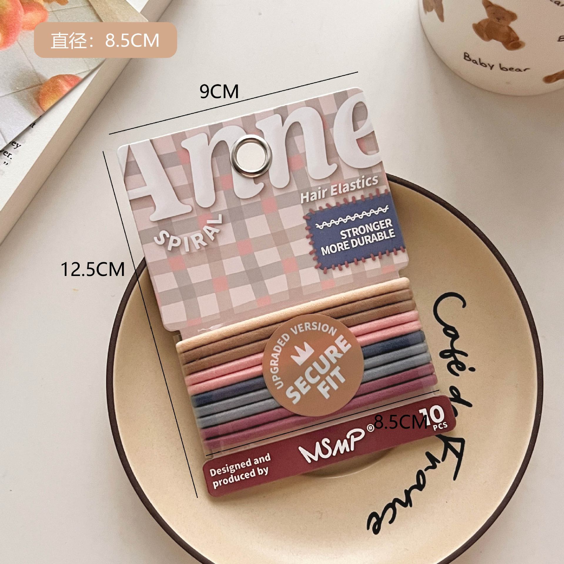 Accesorios para el cabello banda de goma elástica alta cubierta de cuero pequeña Accesorios básicos para el cabello de moda serie macaron banda de cabello cuerda de cabello sin costuras