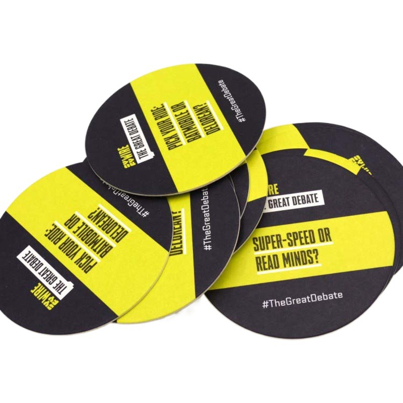 Factory Direct Supply Absorbent Paper Coasters Disposable Paper Coasters Advertising Coasters Beer Coasters Waterproof Insulated Cardboard