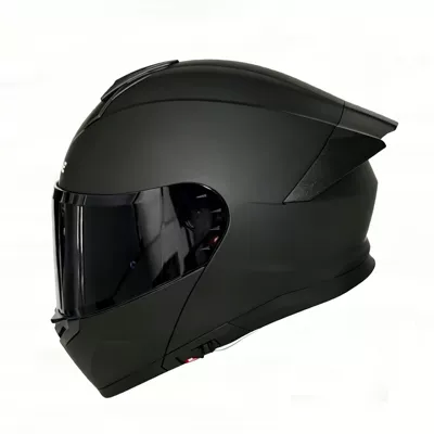 Bluetooth slot, safety helmet: Motosiklet kaskı (dəbilqə) - matte-black-black-tea-mirror-m-54-55
