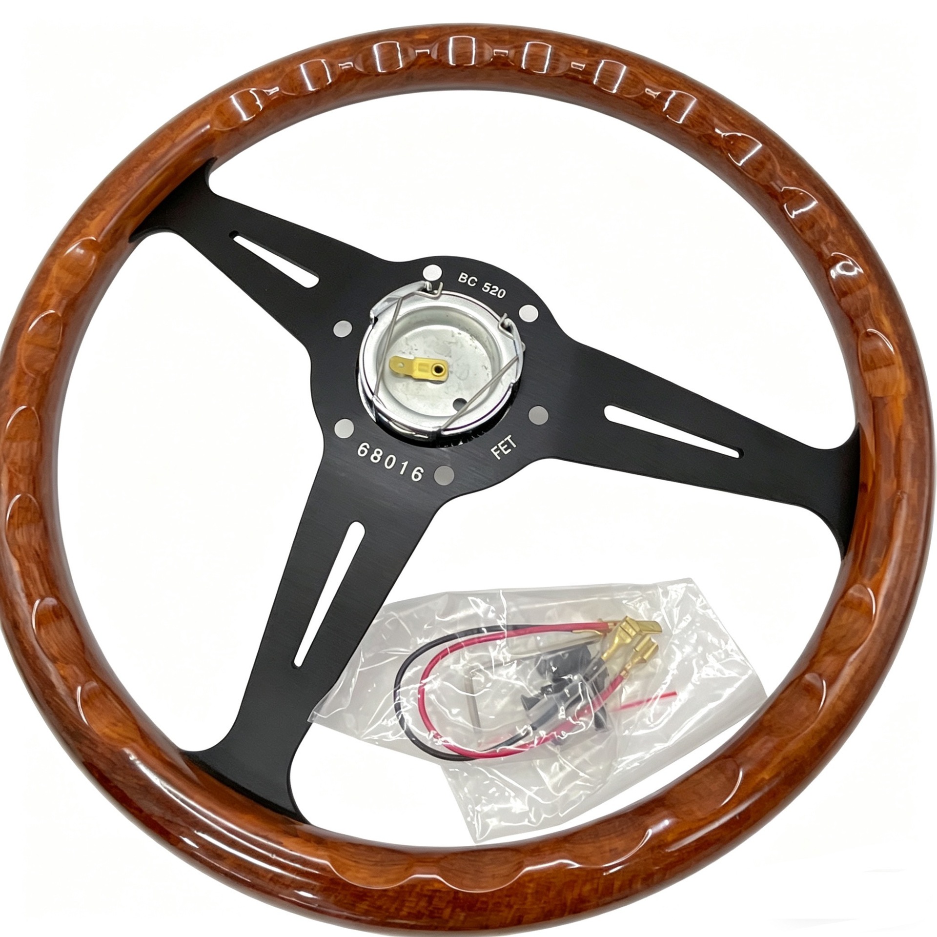 14inch ND Racing Modified Universal Classic Imitation Wood Beidouxing Langdi Jetta Pusan Retro Solid Wood Steering Wheel