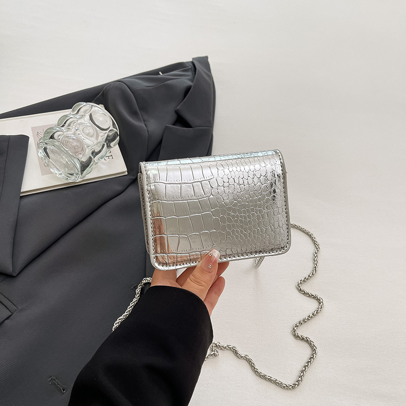 2026 nueva cadena de cocodrilo mini bolso cuadrado de moda femenina multifuncional bolso de hombro ligero bolso de lujo