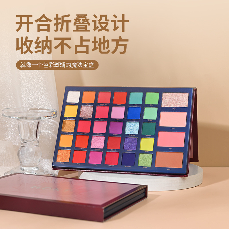 Capel HDK68 color repara el rubor de alto brillo y la sombra de ojos en una placa multifunción de color de maquillaje de escenario triple