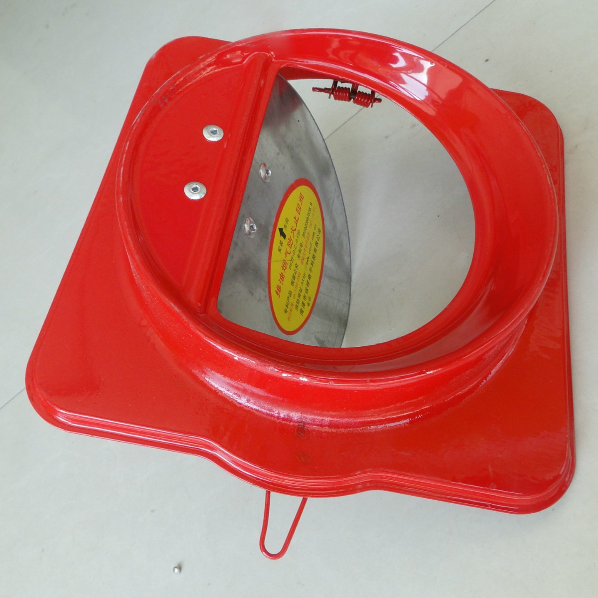 160运祥喷塑铸铁公共厨房烟道油烟机止回阀止逆阀防火止回阀批发