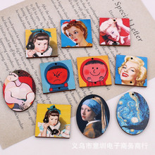 �͹�vintageӡ��ľƬ�Ը�Ů��СŮ���к�DIY���h�����Ʒ�������
