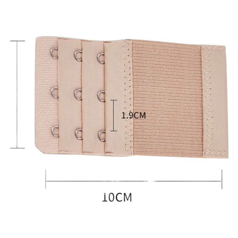 (Individually packaged) elastic three-row three-button stainless steel Bra extension buckle underwear buckle extension buckle