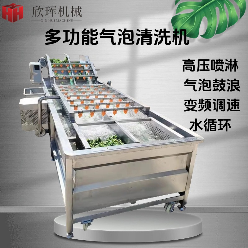 大葱清洗机 洗小香葱设备 香菜气泡清洗机价格