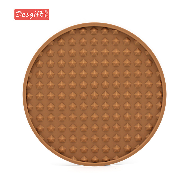 Pentagram posavasos resistente al calor posavasos alimentos grado silicona Morandi color 10cm ronda posavasos logotipo imprimible