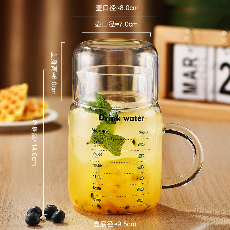 800ml [Uống nước đúng giờ] Nắp nhẵn