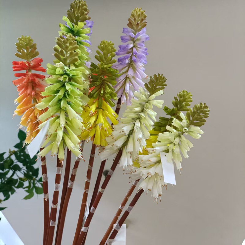 Torch Lily 3D Artificial Flowers Outdoor Floral Arrangement Shopping Mall Decoration Wedding Silk Flowers Artificial Bouquet Florals