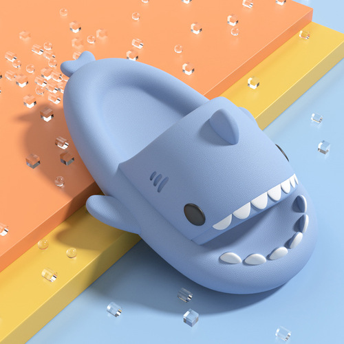 Cross-border Shark Children's Cooling Slippers for Boys  Summer New Middle Children EVA Light Sole Squeezing Feeling Home Slippers for Girls