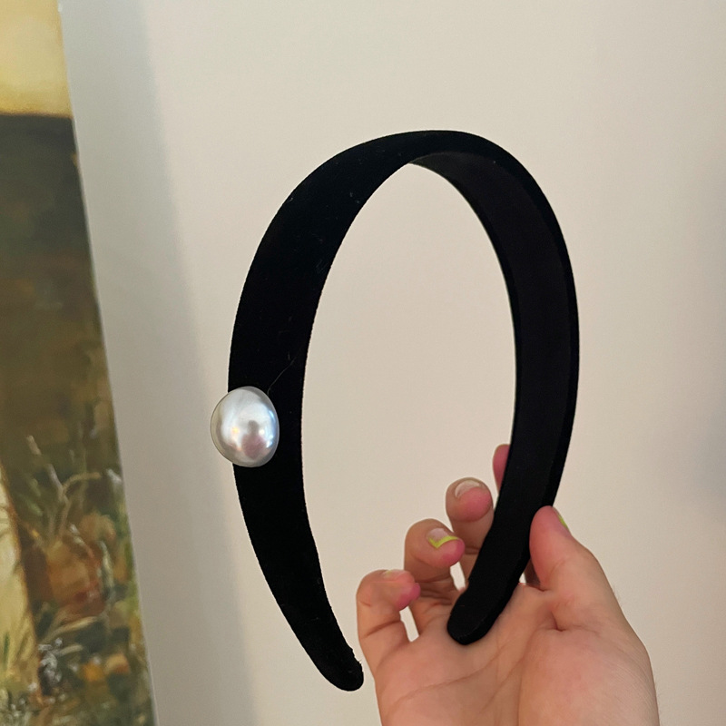 Chanel estilo retro simple flor negro diadema de viaje accesorios para el cabello de la diadema de moda elegante para mujer del todo fósforo de las mujeres