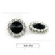 Quality in stock fashion flower-shaped Rhinestone Button metal silver diamond-embedded hand sewing button shirt bow tie decorative diamond button