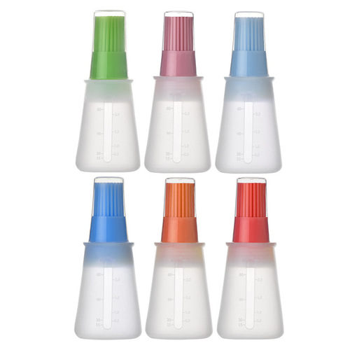 Silicone oil brush with cover, silicone oil bottle, high-temperature resistant, outdoor barbecue brush, baking spatula, specialized use
