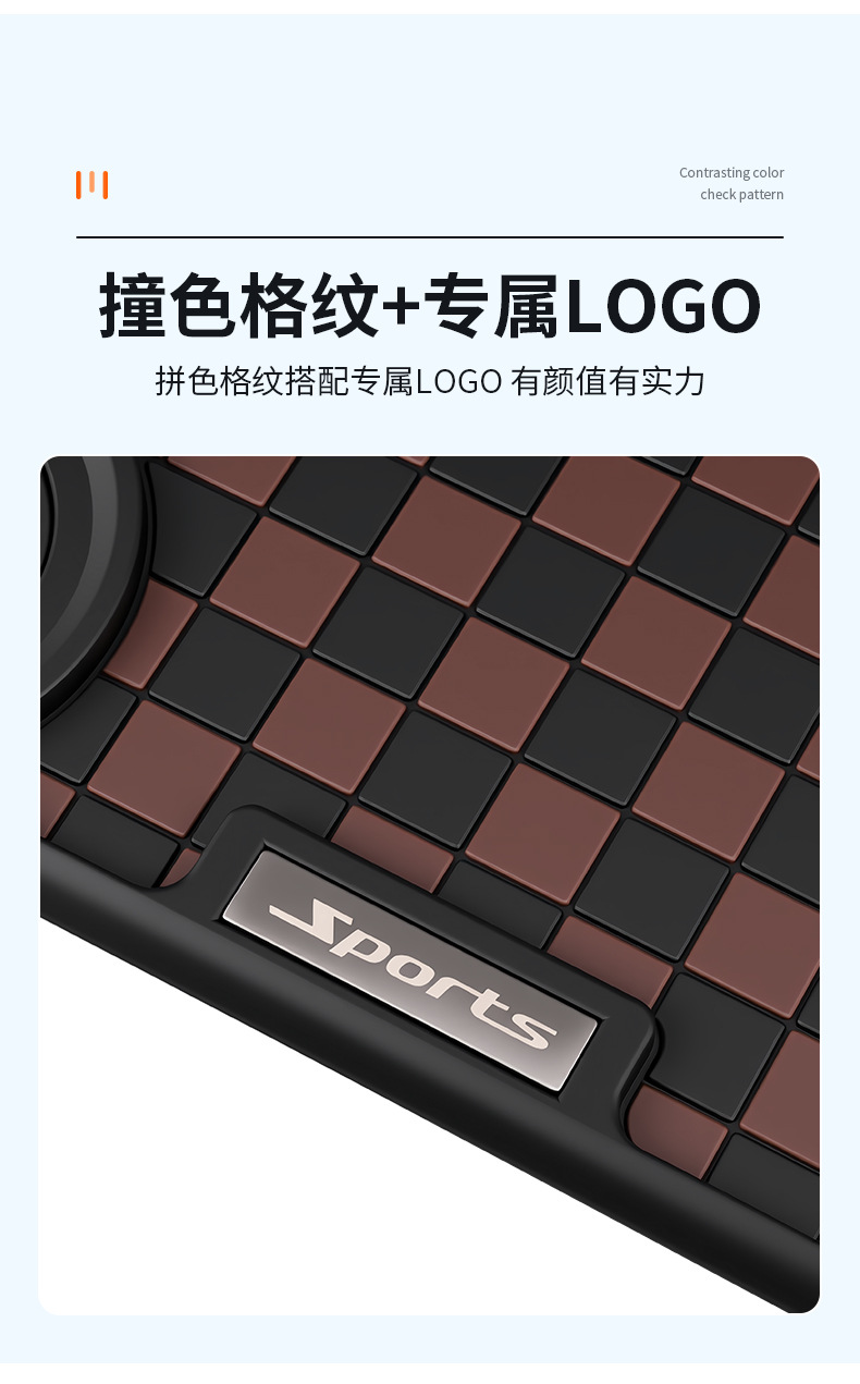 Car Ornaments Anti-Slip Mat Center Console Car Interior Accessories Dashboard Mobile Phone Pvc Fixed Car Storage Mat High Temperature
