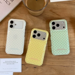 ins简约泼墨波点适用苹果17Pro手机壳iPhone16/15气垫双层手机壳