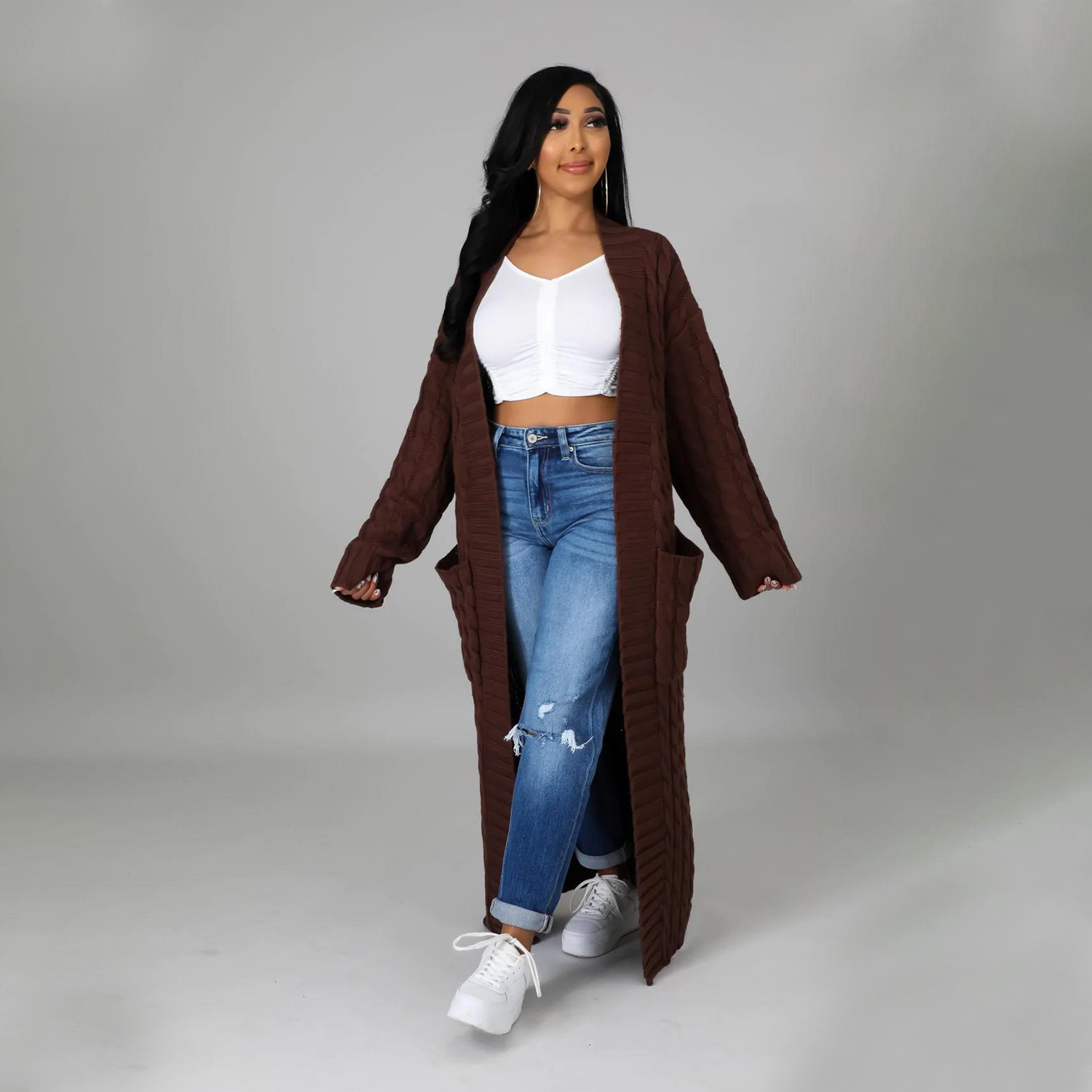 Long Sleeve Long Sweater Coat - Sweaters - Uniqistic.com