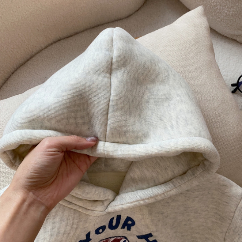 Boys Winter Fleece Thickened Sweater Baby Winter Hooded Jacket Children's Integrated Fleece Warm Top Tide_voghion.com