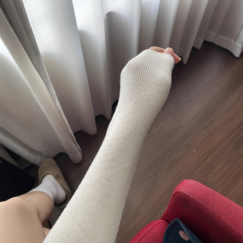 韩系软糯圆领毛衣打底衫女早春秋冬内搭修身显瘦白色长袖针织上衣|undefined