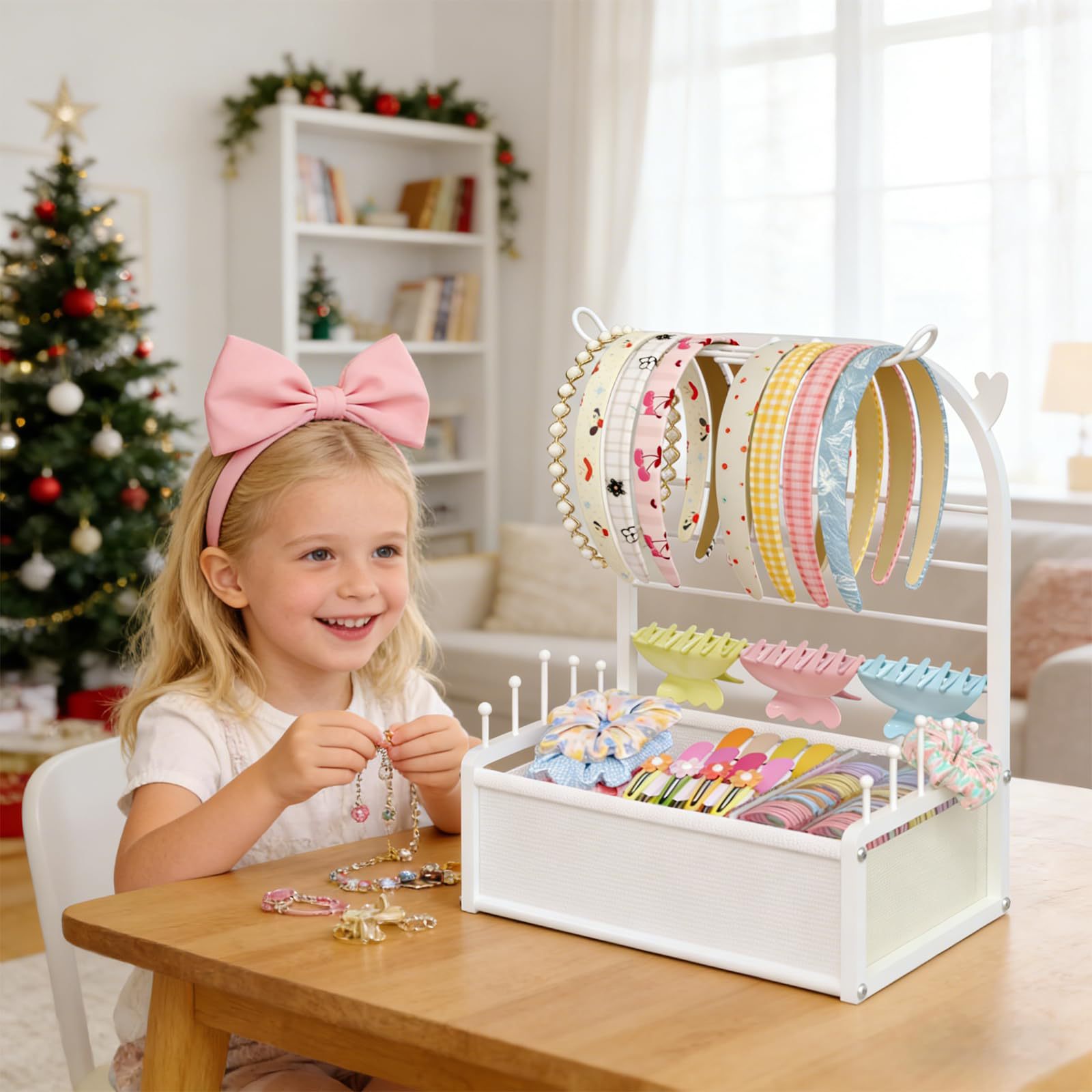 Cross-border hairband storage box, jewelry display stand, keychain, bracelet, watch storage rack, hairpin, small accessory shelf