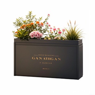 Outdoor Wrought Iron Partition Floor-Standing Outdoor Flower Boxes and Flower Troughs for Sales Offices and Plaza Exterior, Stainless Steel Flower Beds That Can Be Combined