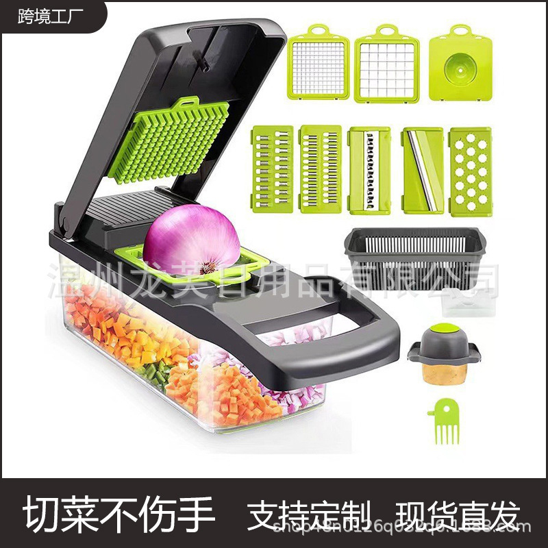 Cross-border Multi-function Vegetable Cutter Diced Potato Shredder Grater Household Slicing Kitchen Wipe