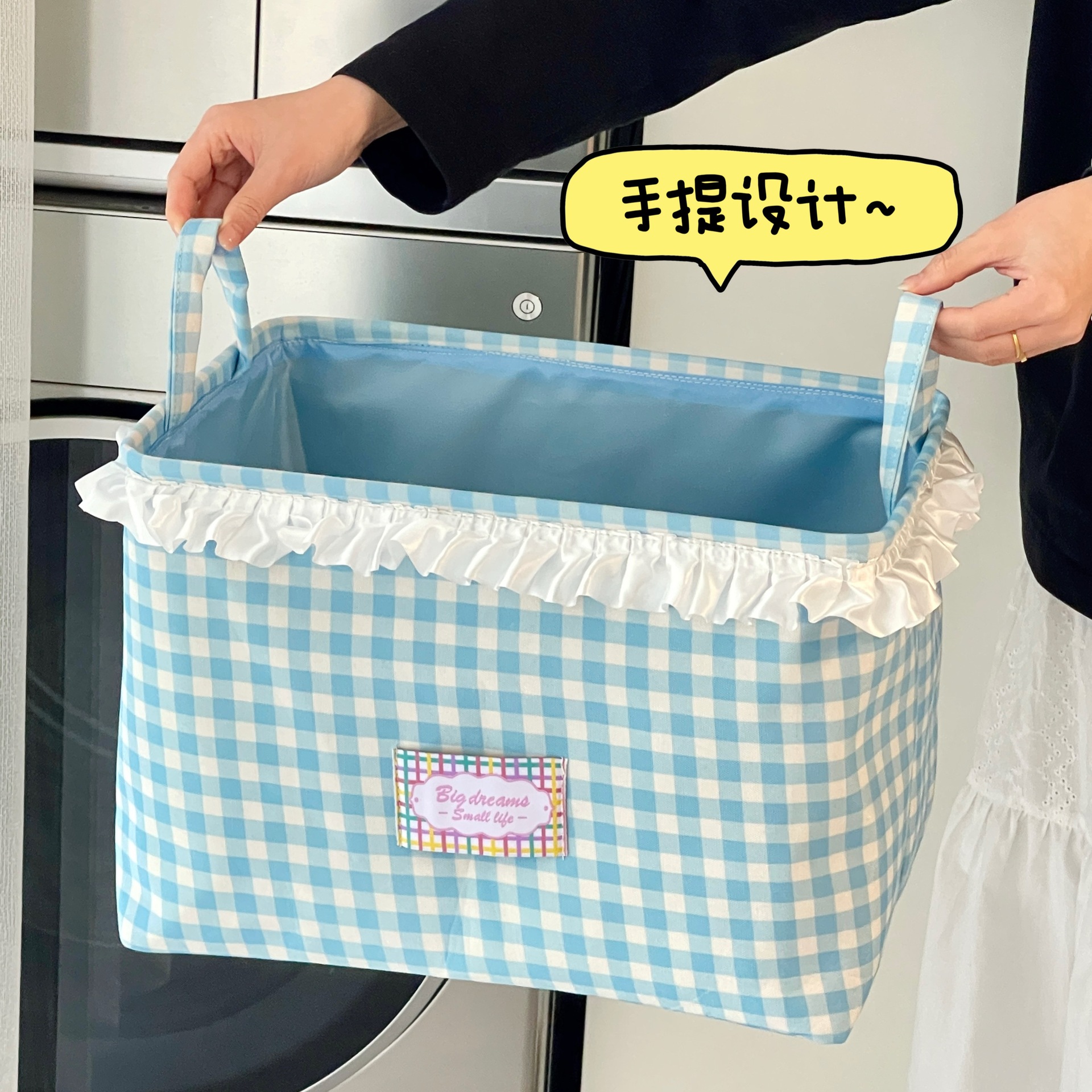 Cesta de ropa sucia plegable en el viento de alto valor facial cesta de ropa sucia doméstica baño gran cesta de almacenamiento de ropa sucia